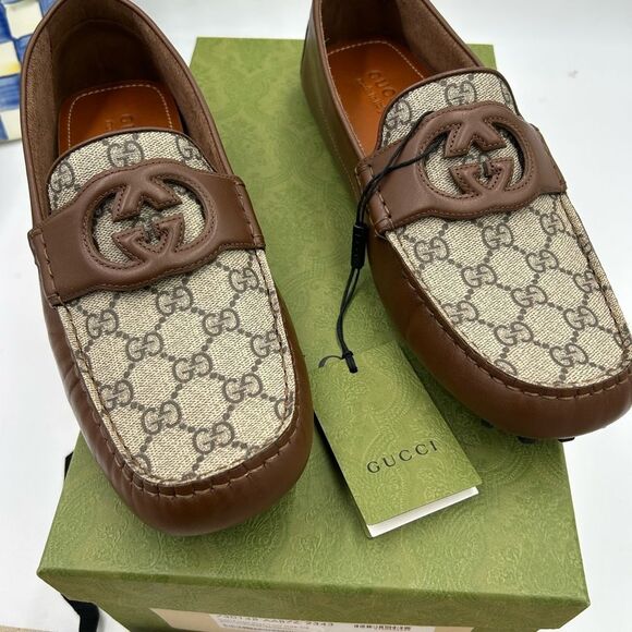 Men's Gucci Ayrton interlocking G loafers size 10.5 made in Italy - Picture 5 of 10